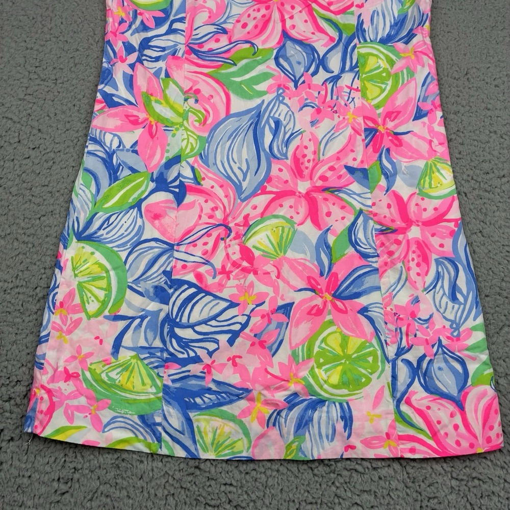 Lilly Pulitzer Steffi Stretch Dress Women's 12 Pink Floral Tropical Shift - Picture 4 of 14